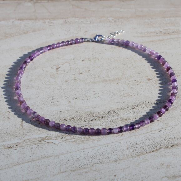 Handmade Jewelry - Amethyst Crystal Choker Necklace